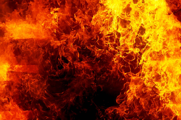 Fire flames background. Original flame and graphic effect - Photo, Image