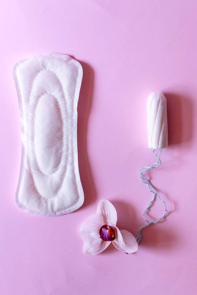 Almofada sanitária e cotonete feminino
 - Foto, Imagem