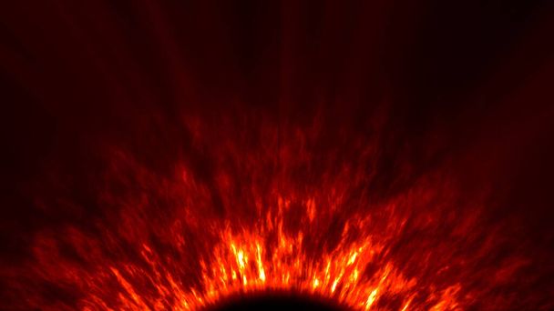 日食太陽コロナ抽象炎 - 写真・画像