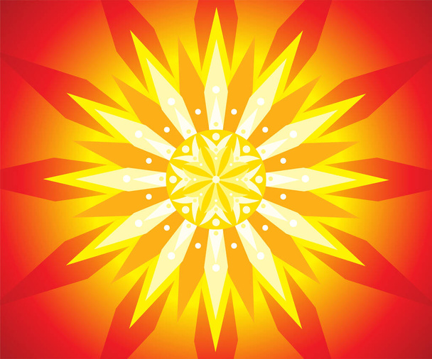 abstract artistic creative  heat floral circle vector illustration - Vector, imagen