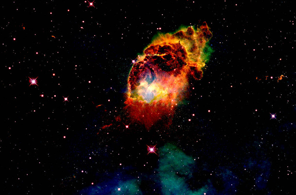 Kosmischer Raum und Sterne, Farbe kosmischer abstrakter Hintergrund - Foto, Bild