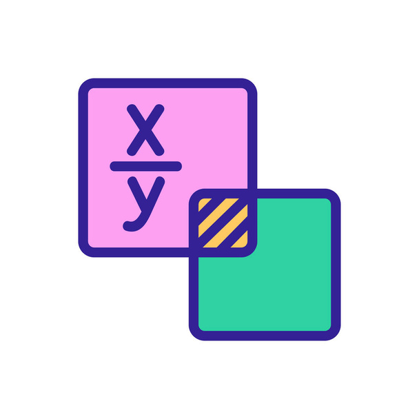 Symbolvektor für mathematische Formeln. Mathematisches Formelzeichen. Farbe isoliert Symbol Illustration - Vektor, Bild