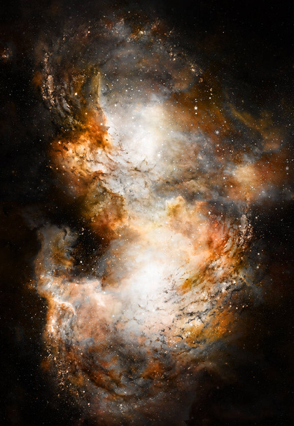 Kozmikus tér és csillagok, színes kozmikus elvont háttér - Fotó, kép