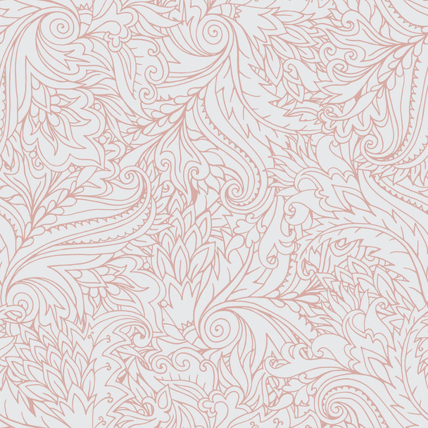 Abstract floral hand drawn vector seamless pattern. - Вектор,изображение