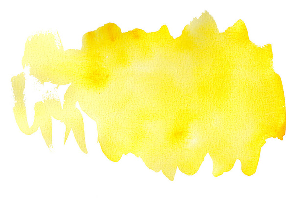 Modern yellow watercolor background, great design for any purposes.  - Φωτογραφία, εικόνα