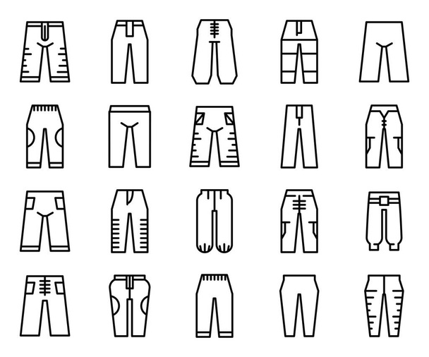 Pantalones y pantalones iconos línea de diseño
 - Vector, imagen