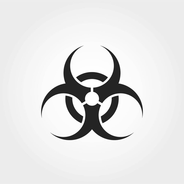 biohazard icon. biological hazard symbol for infographic or website. microbiology, laboratory and medical design element. simple style isolated vector image - Vector, Image