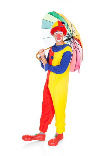 Happy Clown With Umbrella - Photo, Image