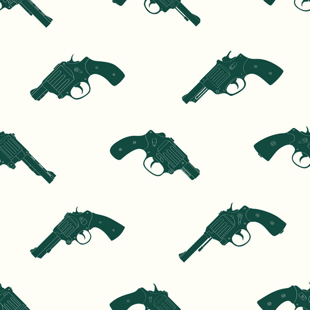 Seamless vector pattern with Revolvers - ベクター画像
