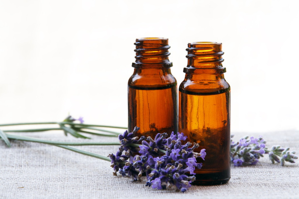 Aroma Oil in Bottles with Lavender - Photo, Image