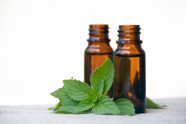Aroma Oil in Bottles with Mint - Photo, Image