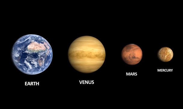 Planetas Tierra Venus Marte y Luna
 - Foto, imagen