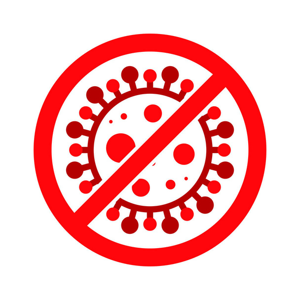 Wuhan Corona Virus, Covid-19, nCOV, MERS-CoV Novel Coronavirus Stop, Blok, Anti Stempel. Rode Vector 2019-2020. Waarschuwingsbord, Beschermingssymbool, Risicozone Sticker. Chinese longontsteking ziekte. Covid19 - Vector, afbeelding