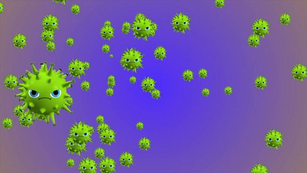 Coronavírus, Vacinas Covid-19. Ilustração da vacina contra o coronavírus. Desinfecção Bolhas gel
. - Foto, Imagem