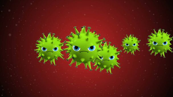 Εμβόλια του Coronavirus, Covid-19. Εικονογράφηση εμβολίου του κερατοειδούς. Απολύμανση Φυσαλίδες gel. - Φωτογραφία, εικόνα