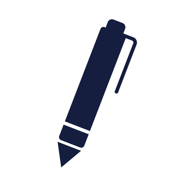 pen school supply silhouette style - Vector, Image