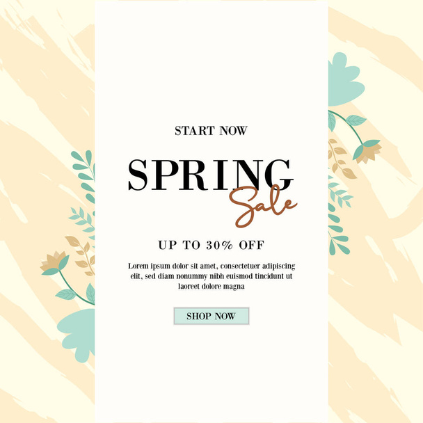 Spring Sale Banner, Spring sale template, sale template, banner sale template - Vector, Image
