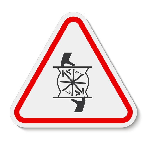Corte de dedos Signo de símbolo de hoja giratoria, ilustración vectorial, aislamiento en la etiqueta de fondo blanco .EPS10  - Vector, Imagen