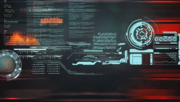 Futuristic user interface . High tech screens data and information .  - Photo, Image
