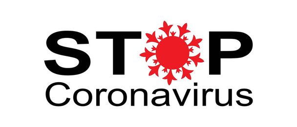 Stop coronavirus poster. Corona virus disease covid-19 sign. - Διάνυσμα, εικόνα
