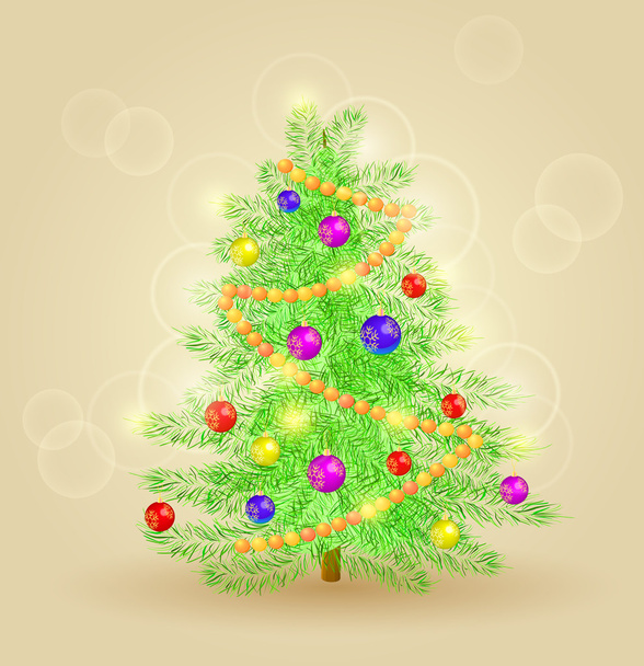 Vektor realistisch detaillierte Weihnachtsbaum - Vektor, Bild