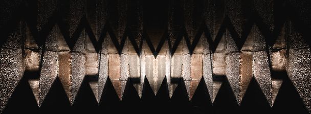 Staircase with symmetrical shadows. Horizontal frame. - Photo, Image