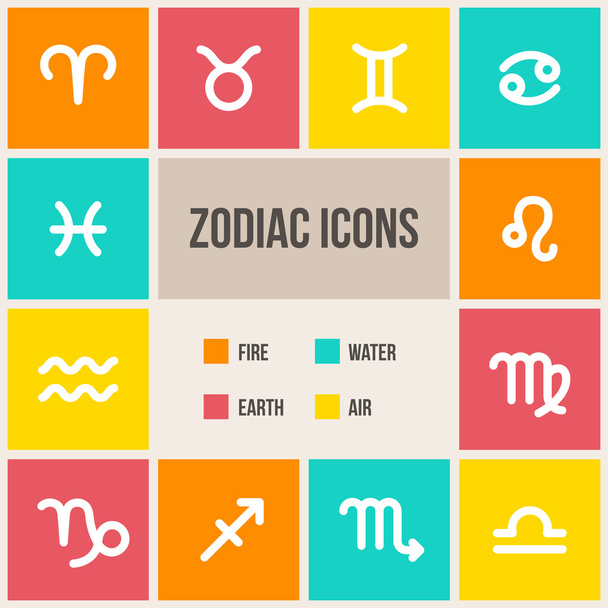 Zodiac işaretleri - Vektör, Görsel