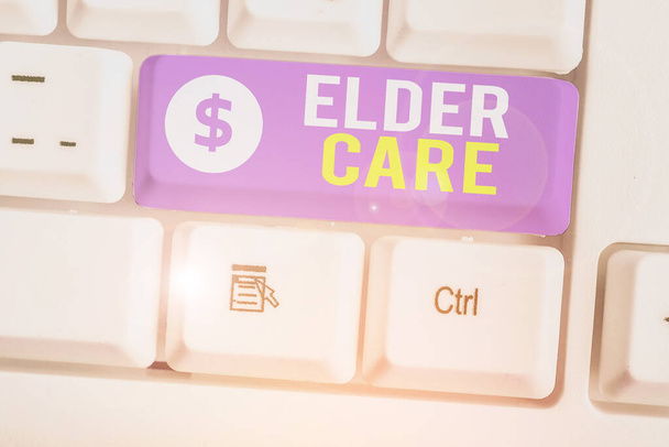 Handwriting text Elder Care. Concept meaning the care of older showing who need help with medical problems. - Photo, Image