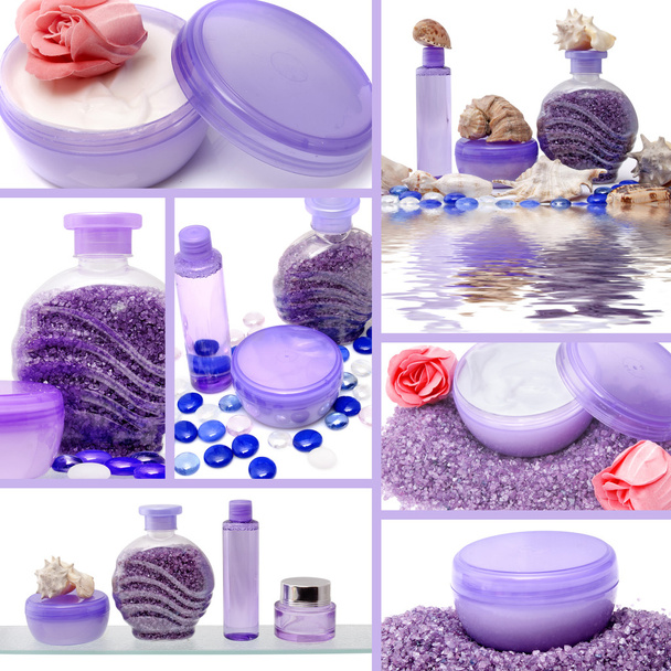 Collage of cosmetic products - Foto, imagen