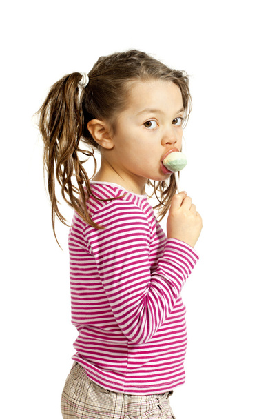 Little girl, lollipop - Fotoğraf, Görsel