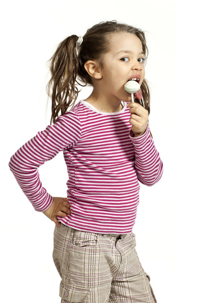 Little girl, lollipop - Valokuva, kuva
