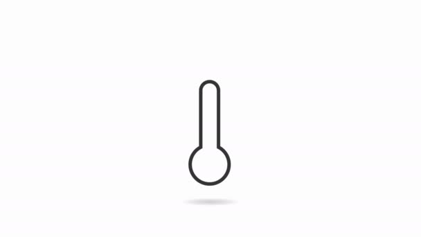 Test temperatury medycznej animacja krzyż 38 39 gorący tmep termometr koronawirusa animacja - Materiał filmowy, wideo