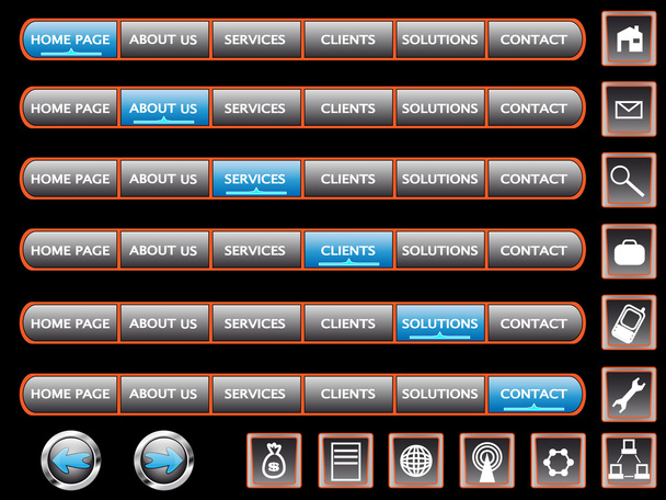 Buttons for web page - Vector, Imagen