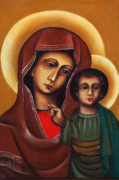 Icono de santa María con niño
 - Foto, imagen