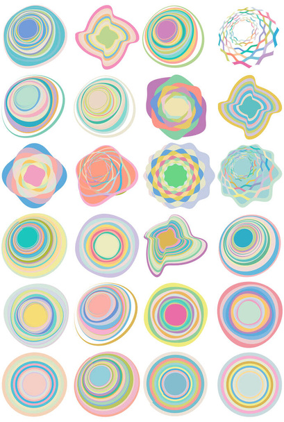 Formas abstractas de espiral, remolino, giro y vórtice
 - Vector, Imagen
