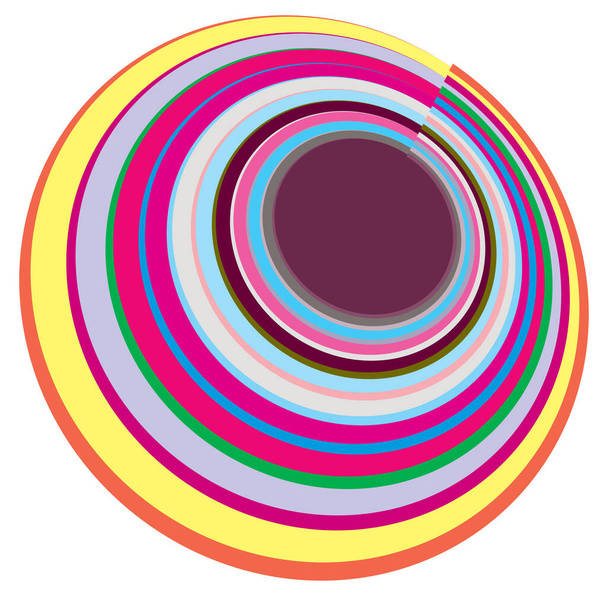 Variierte abstrakte Spiral-, Wirbel-, Wirbel- und Wirbelformen - Vektor, Bild