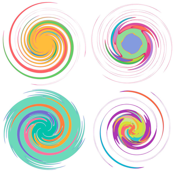 Abstract spiral, swirl, twirl and vortex shapes - Vector, Image
