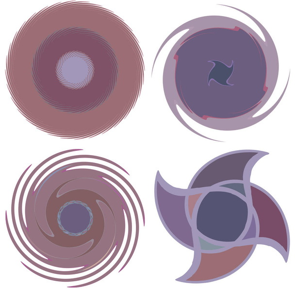 Formas abstratas em espiral, redemoinho, giro e vórtice
 - Vetor, Imagem