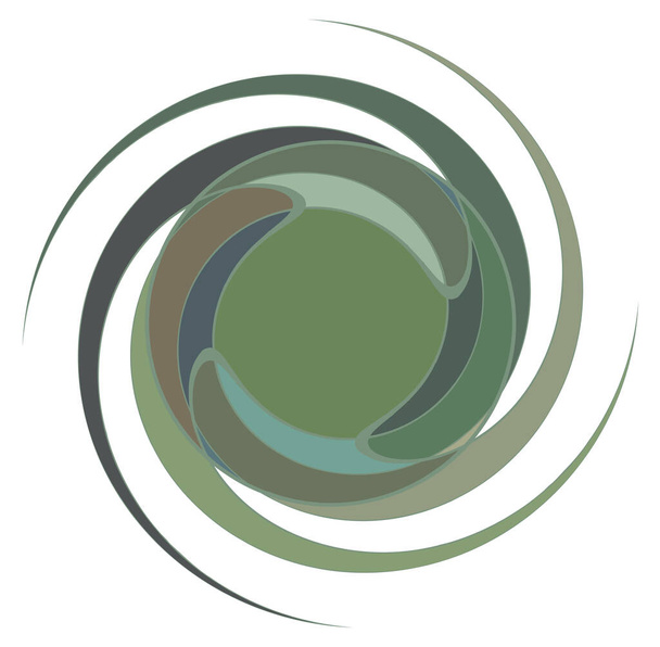 Monochrome abstract spiral, swirl, twirl and vortex shapes - Wektor, obraz