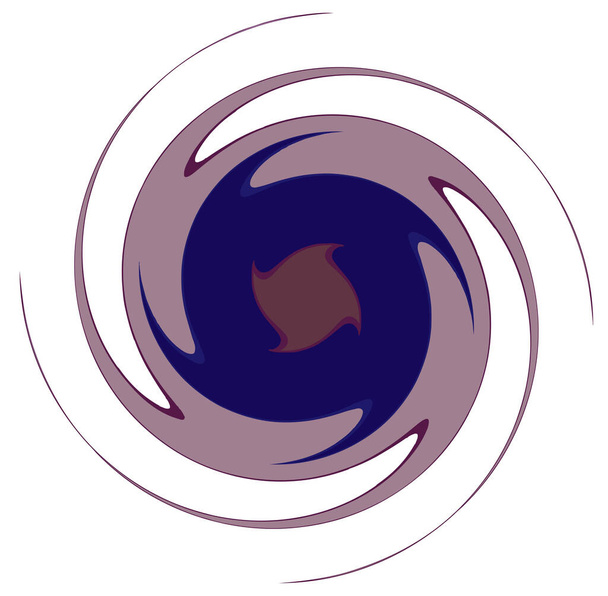 Monocromo espiral abstracta, remolino, giro y vórtice formas
 - Vector, imagen