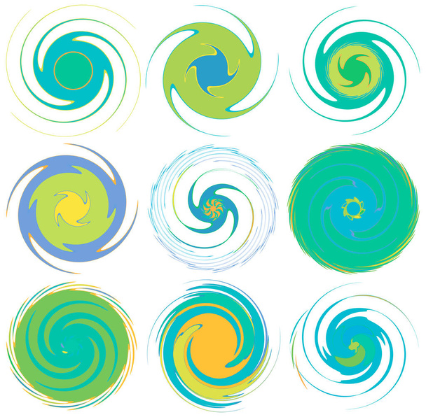 Formes abstraites spirale, tourbillon, tourbillon et vortex
 - Vecteur, image