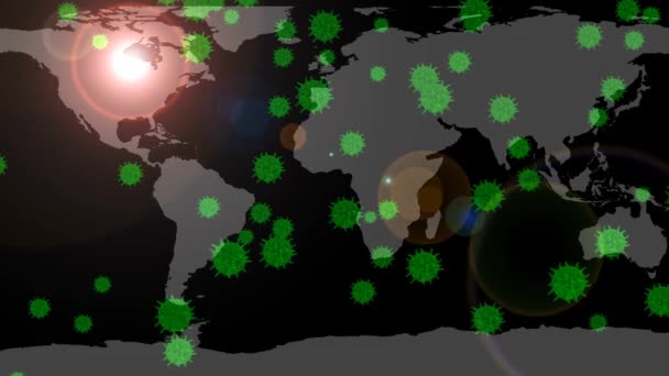 La bola del virus Covid 19 se ha propagado por todo el mundo y el nivel pandémico
 - Metraje, vídeo