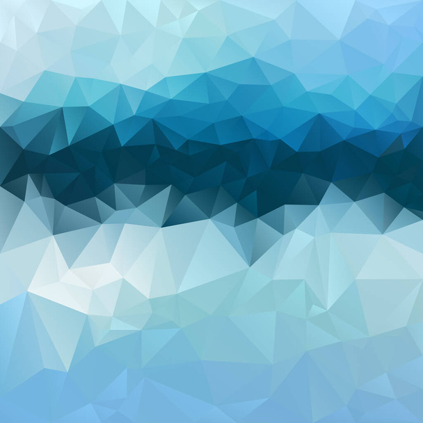 vector abstract irregular polygon square background - triangle low poly pattern - color aegean stone spruce cerulean sky arctic blu - Vector, Image