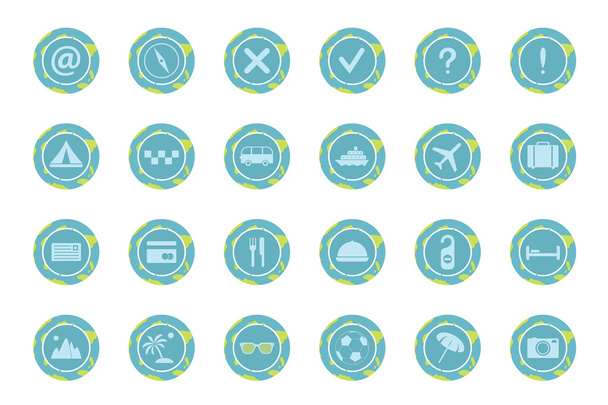 Set of travel icons. - Vector, Image