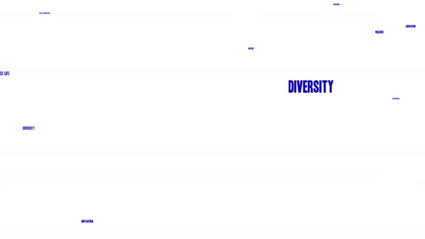 白地に人種差別主義のアニメワードクラウドはない. - 映像、動画
