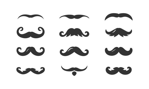 Set male mustache. - Vector, Image