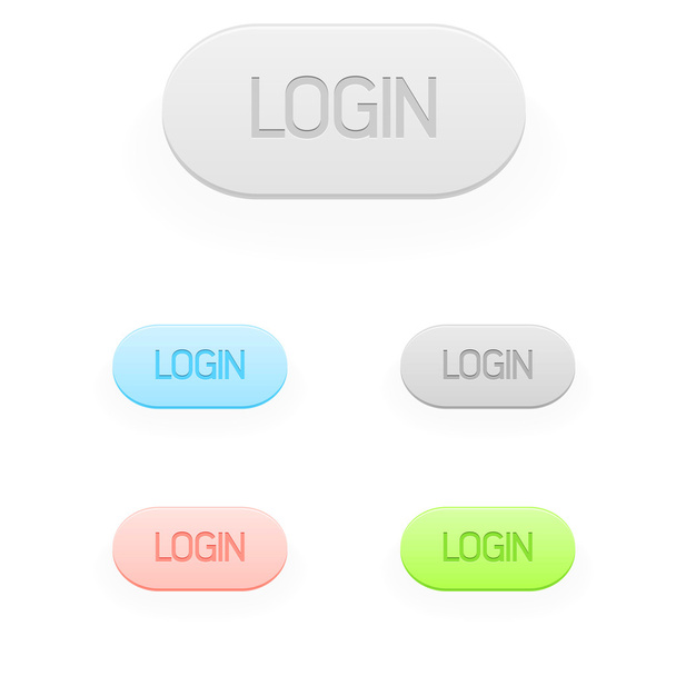 Set of vector login buttons - Vector, afbeelding