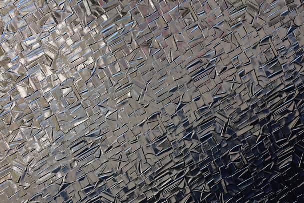 Ventanas de vidrio con cubos y triángulos decorados de fondo de alta calidad
 - Foto, Imagen