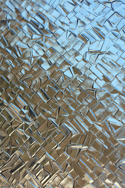 Παράθυρα γυαλί με κύβους και τρίγωνα διακοσμημένα φόντο υψηλής ποιότητας - Φωτογραφία, εικόνα