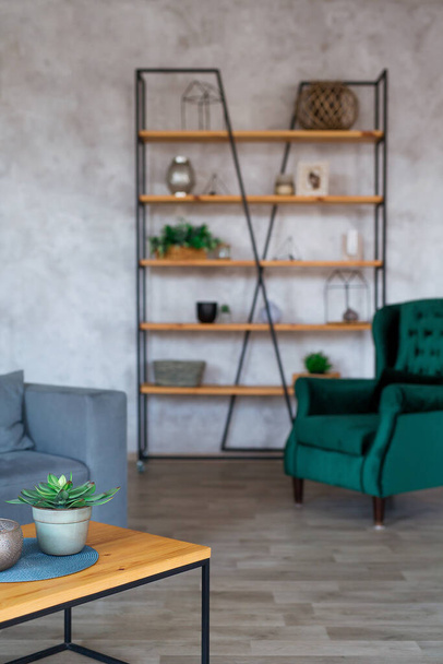 Interiér moderní obývací pokoj s pohodlnou rozkládací - Fotografie, Obrázek